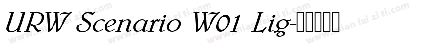 URW Scenario W01 Lig字体转换